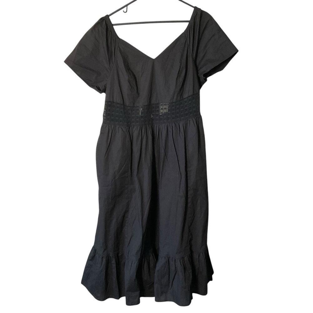 Torrid Black Sweetheart Neck Flutter Sleeve Midi Dress - Picture 4 of 11